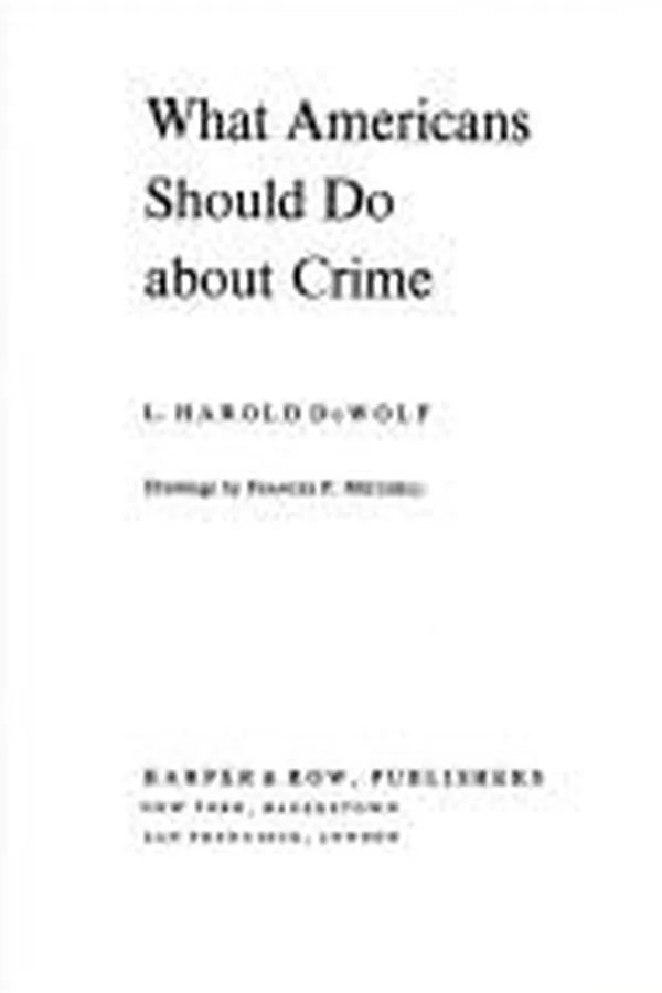 Capa de What Americans should do about crime