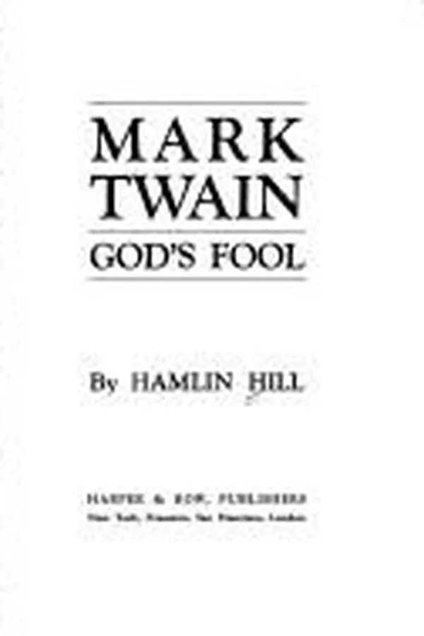 Capa de Mark Twain. God's fool
