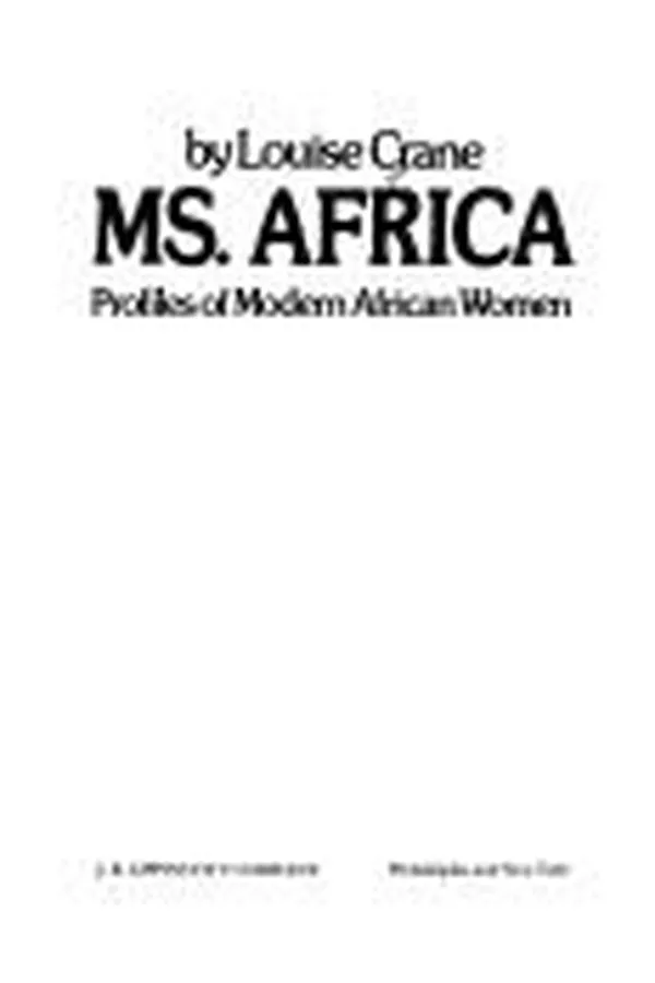 Capa de Ms. Africa: profiles of modern African women