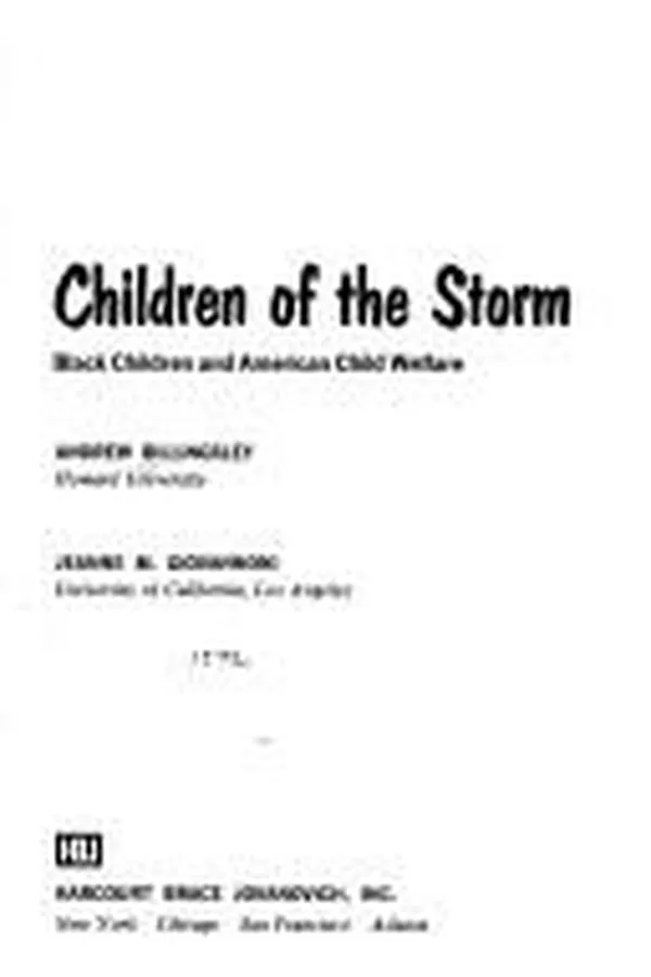 Capa de Children of the storm: black children and American child welfare