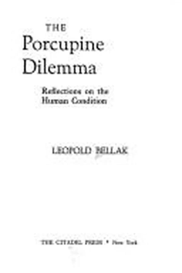 Capa de The porcupine dilemma