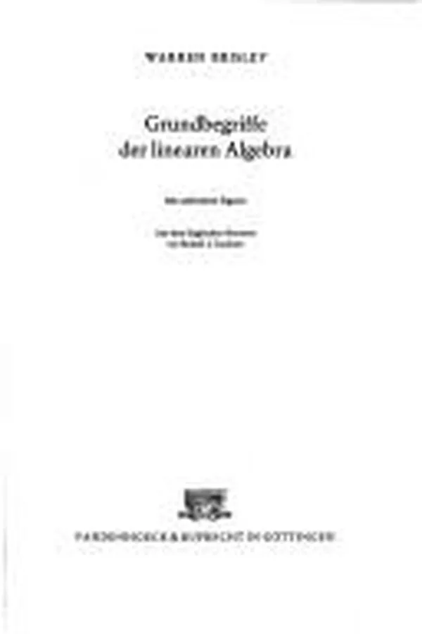 Cover of A basis for linear algebra