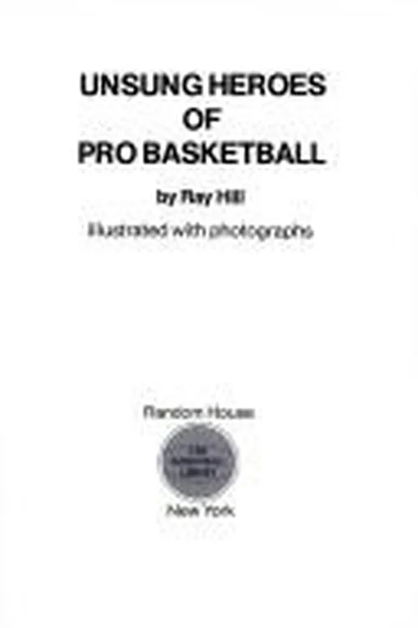Capa de Unsung heroes of pro basketball