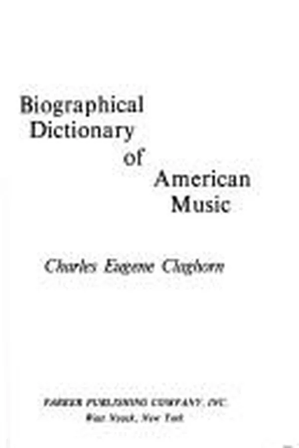 Capa de Biographical dictionary of American music