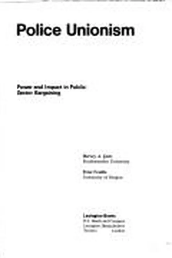 Capa de Police unionism: power and impact in public-sector bargaining