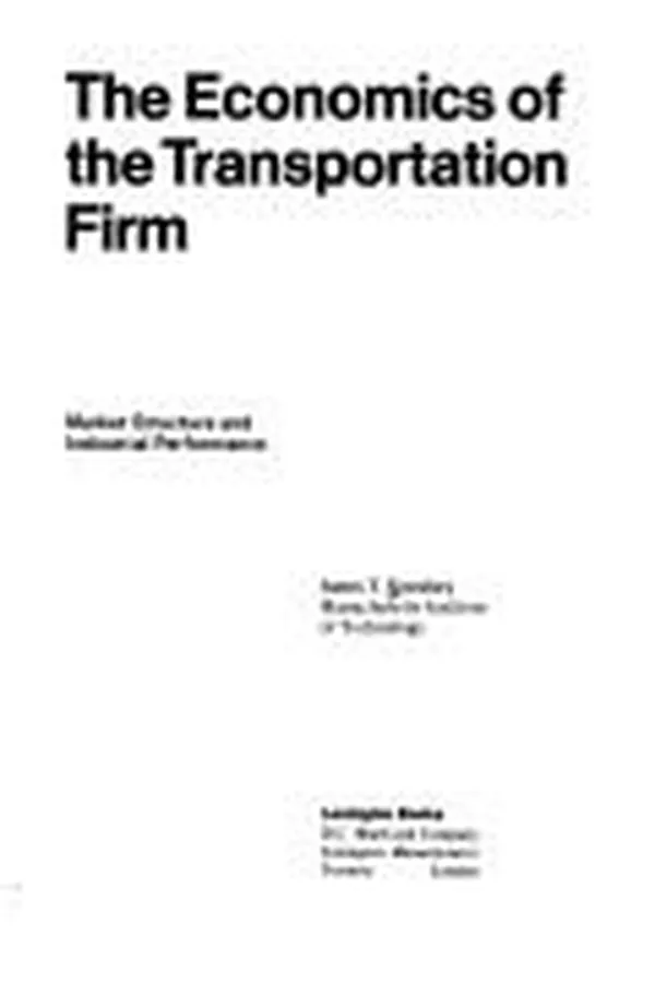 Capa de The economics of the transportation firm