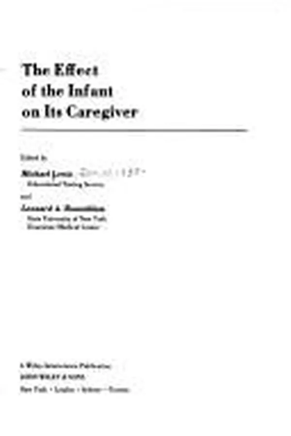 Capa de The effect of the infant on its caregiver