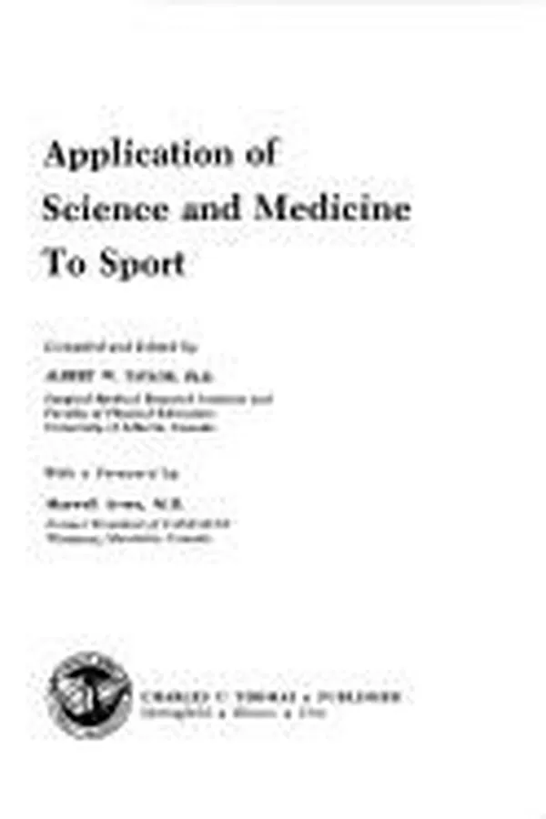 Capa de Application of science and medicine to sport