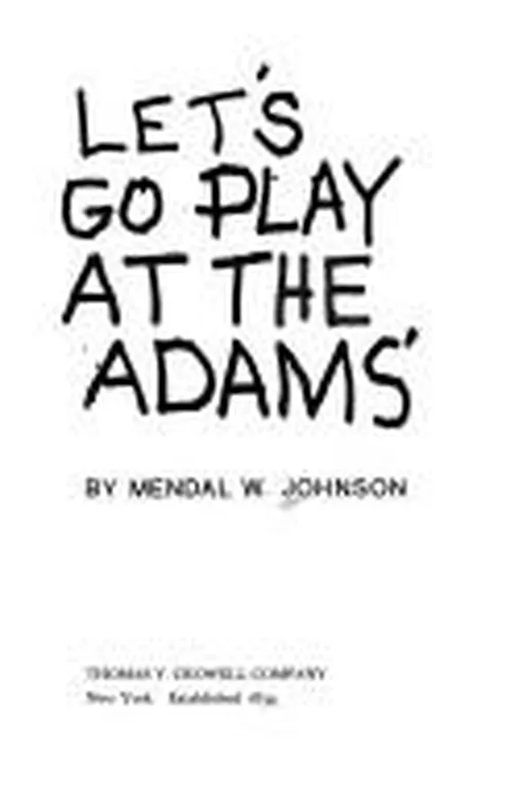 Capa de Let's go play at the Adams'
