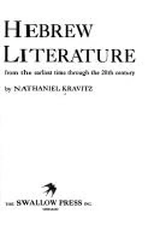 Capa de 3,000 years of Hebrew literature