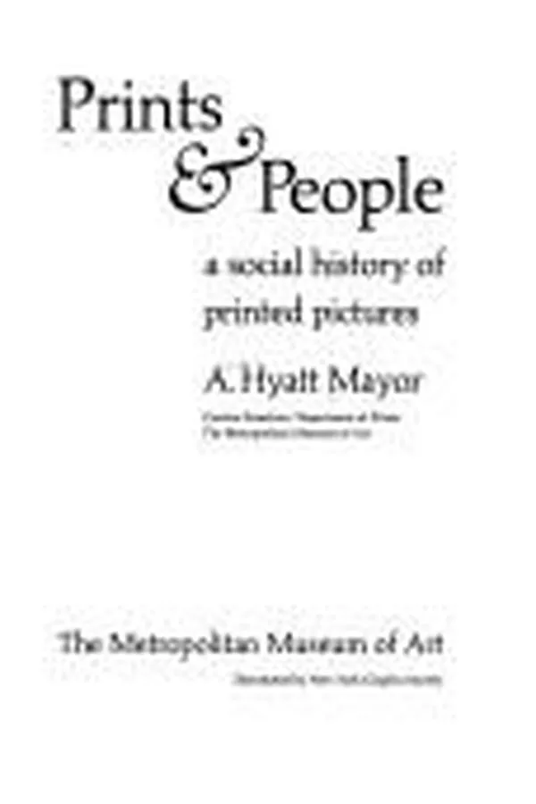 Capa de Prints and People, A Social History of Printed Pictures