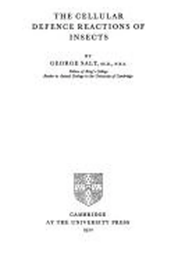 Capa de The cellular defence reactions of insects