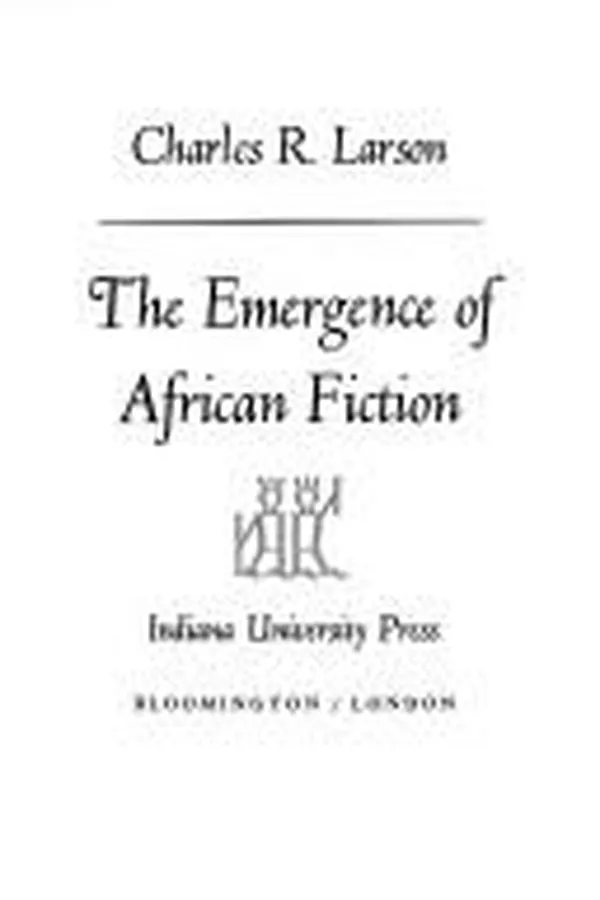 Capa de The emergence of African fiction