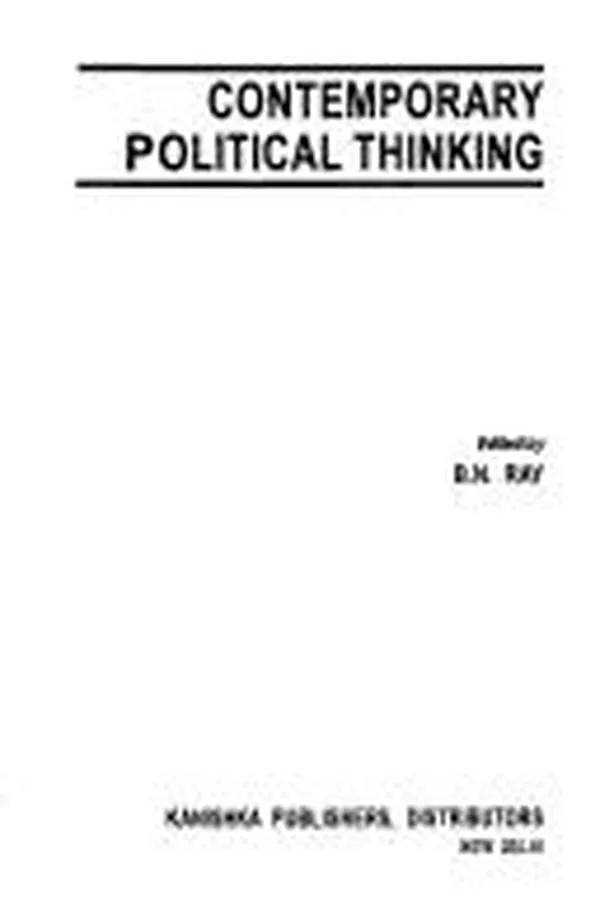 Cover of Contemporary political thinking