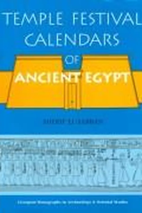 Capa de Temple festival calendars of ancient Egypt