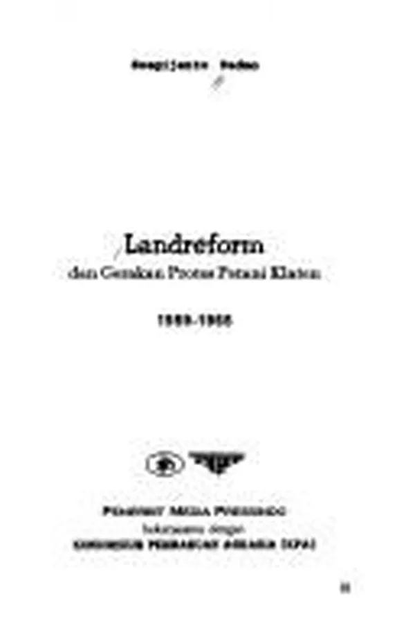 Capa de Landreform dan gerakan protes petani Klaten, 1959-1965
