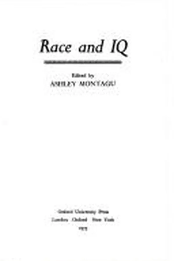 Capa de Race and IQ