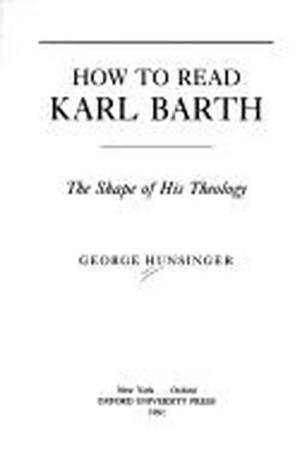 Capa de How to Read Karl Barth