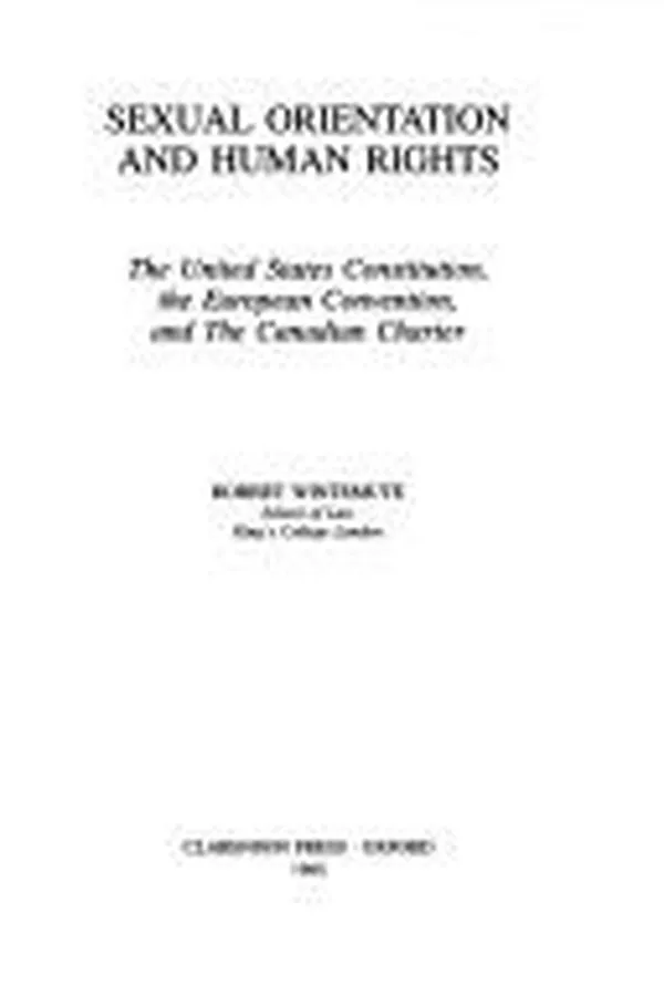 Capa de Sexual orientation and human rights