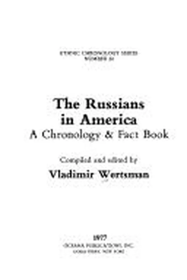 Capa de The Russians in America, 1727-1975