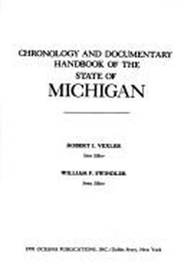 Capa de Chronology and documentary handbook of the State of Michigan