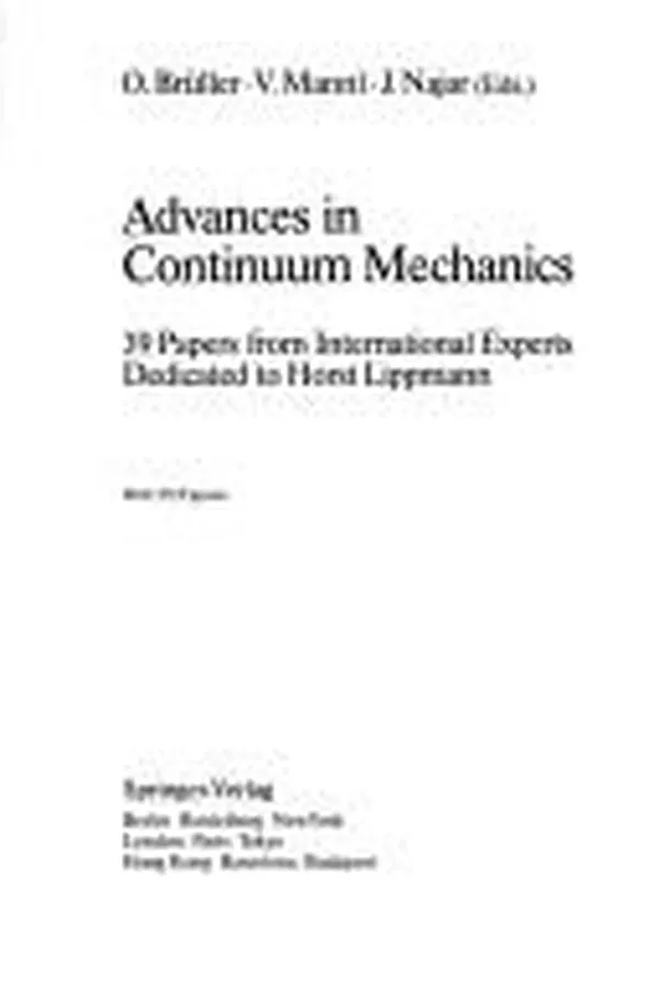 Capa de Advances in Continuum Mechanics