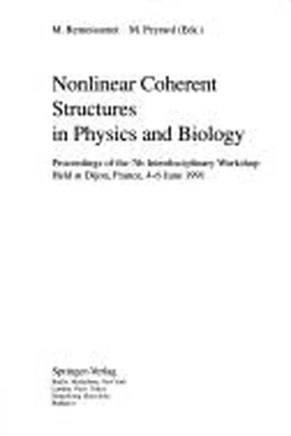 Capa de Nonlinear Coherent Structures in Physics and Biology