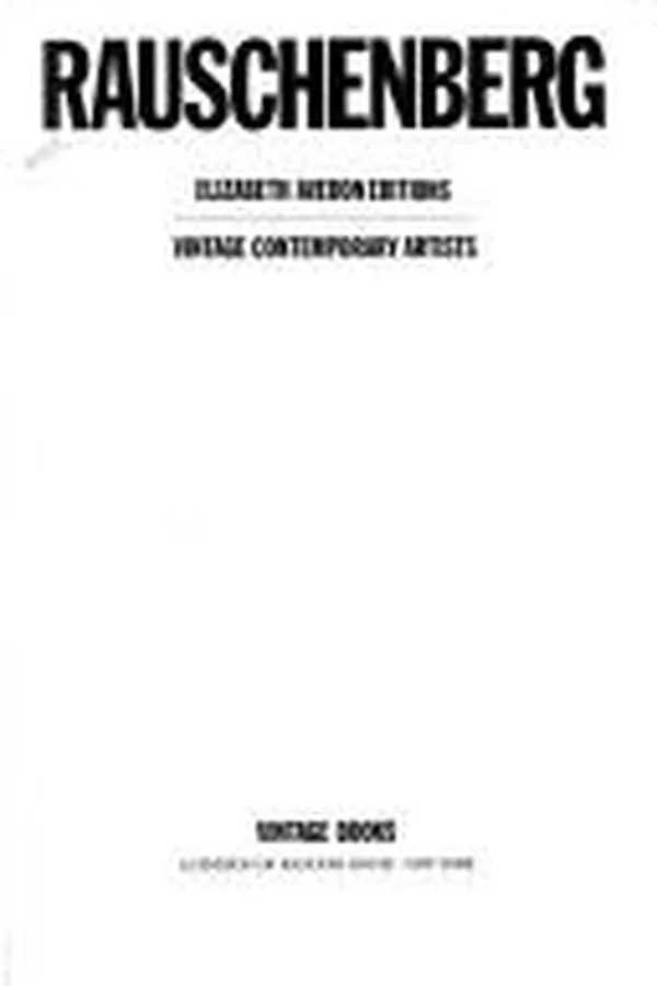 Capa de Rauschenberg
