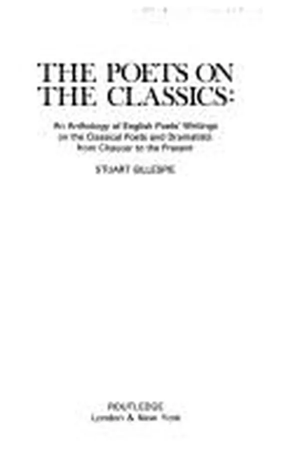 Capa de The Poets on the Classics