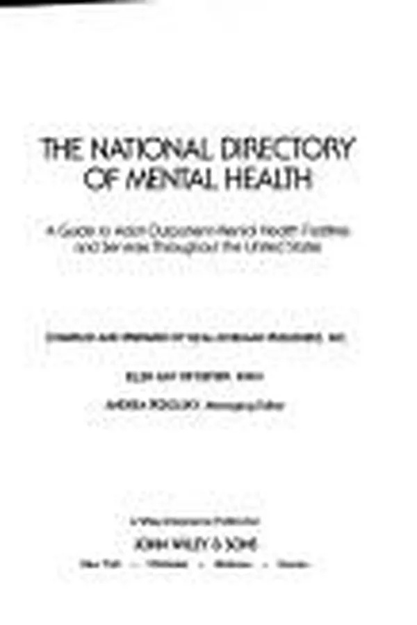 Capa de The national directory of mental health