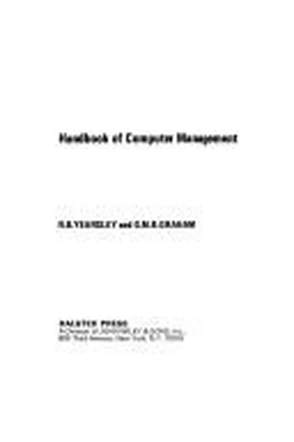 Capa de Handbook of computer management
