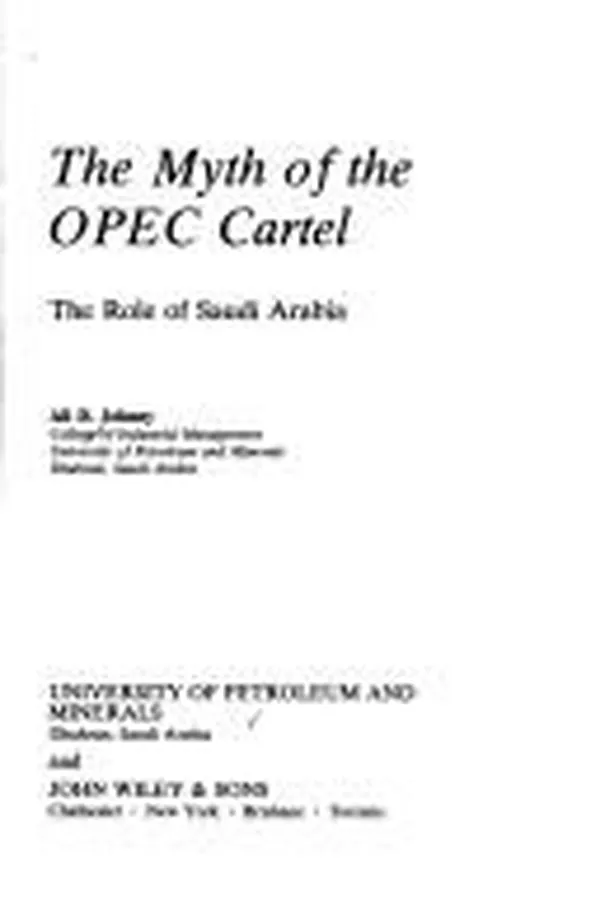 Capa de The Myth of the O.P.E.C. Cartel