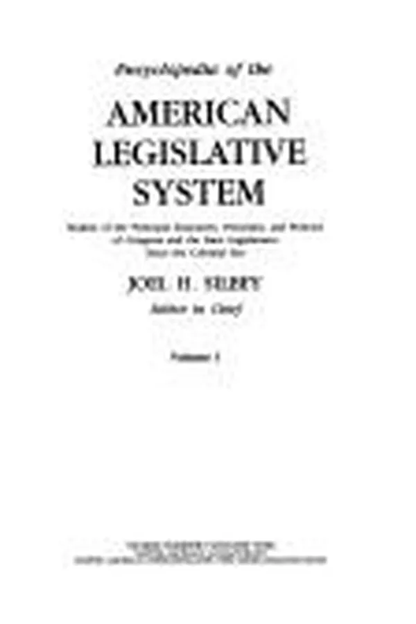 Capa de Encyclopedia of the American legislative system