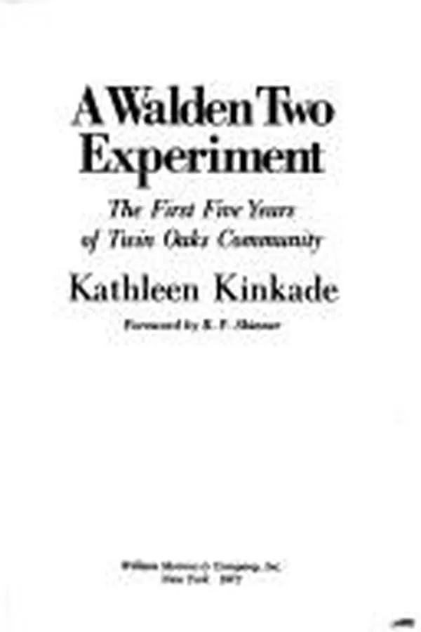Capa de A Walden Two experiment