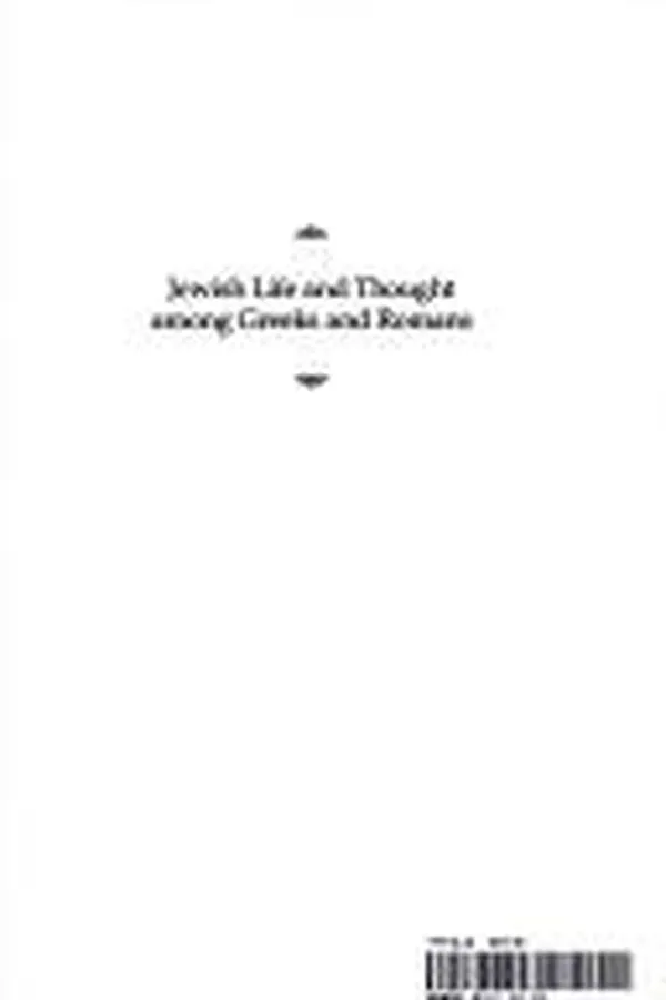 Capa de Jewish life and thought among Greeks and Romans