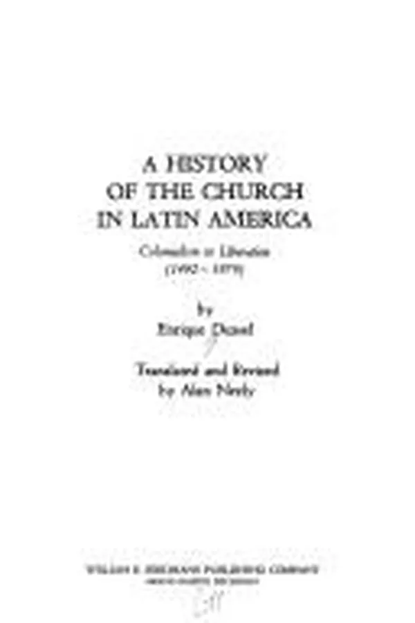 Capa de A history of the church in Latin America