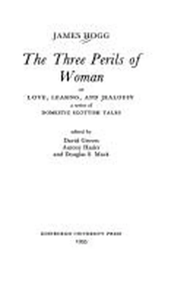 Capa de The three perils of woman, or, Love, leasing, and jealousy