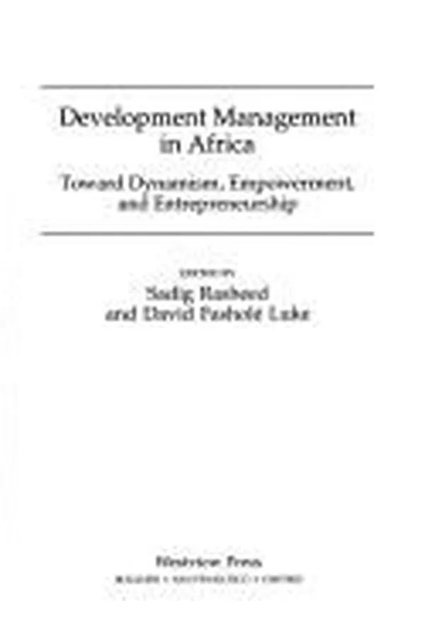 Capa de Development management in Africa