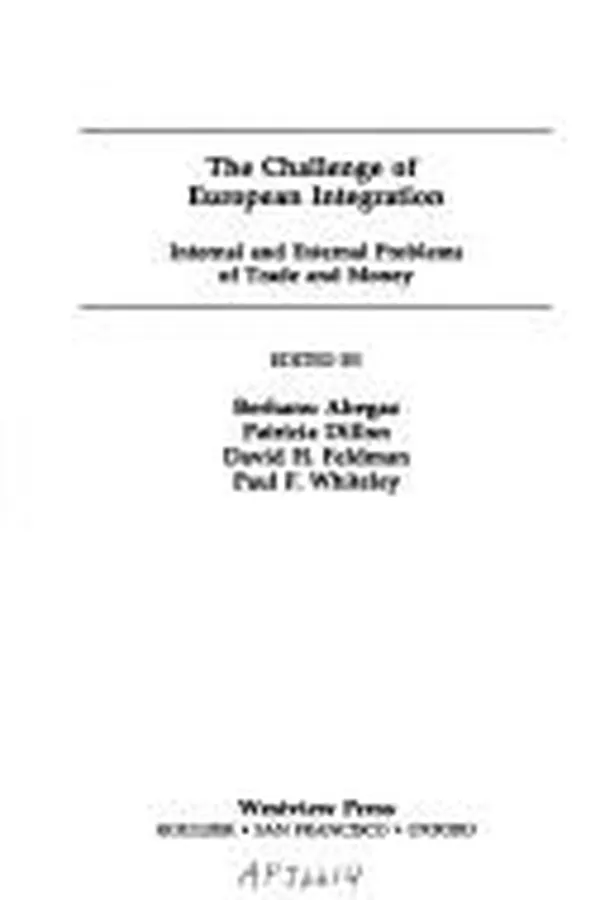 Capa de The challenge of European integration