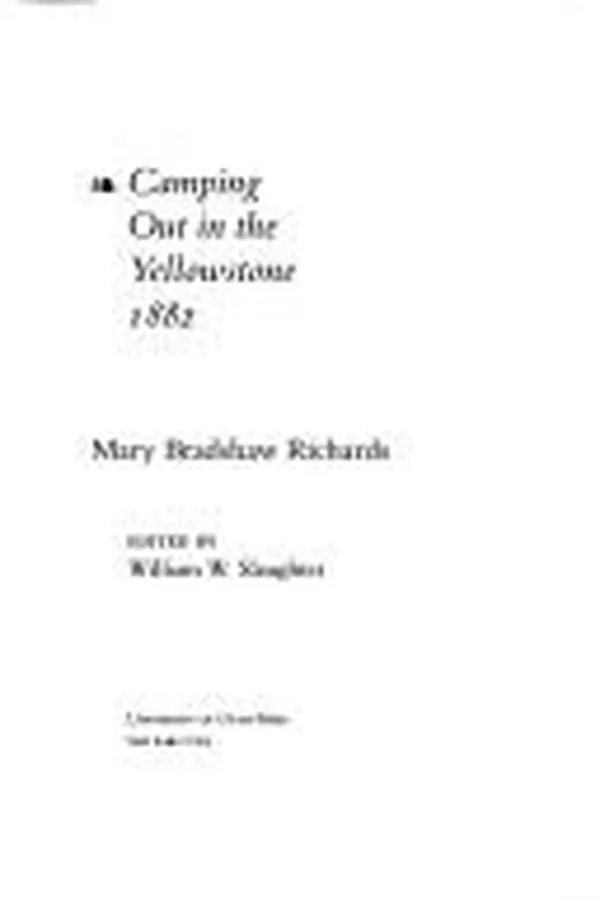 Capa de Camping out in the Yellowstone, 1882
