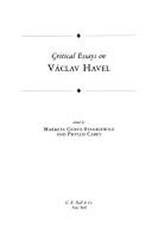 Capa de Critical essays on Václav Havel