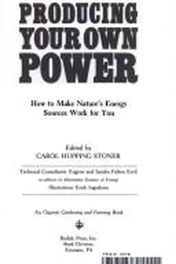 Cover of Producing your own power