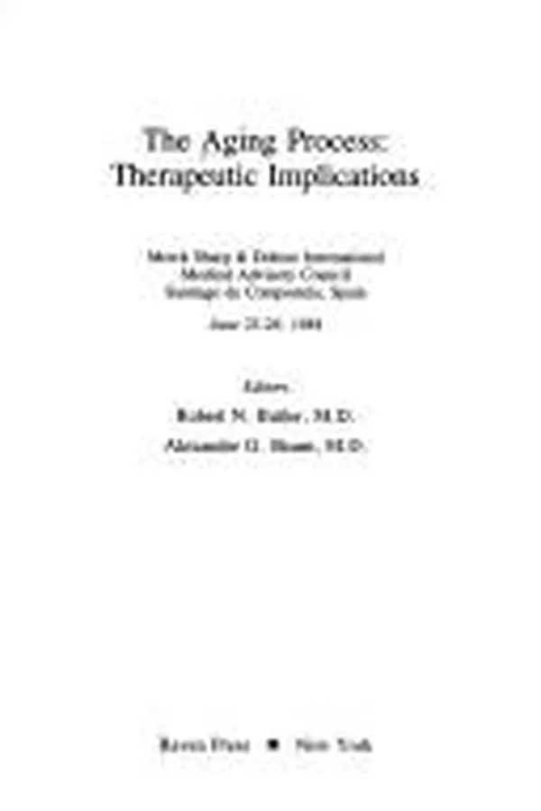 Cover of The Aging Process