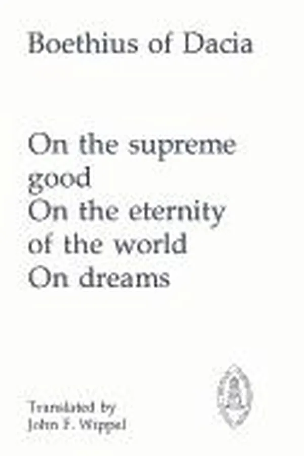 Capa de On the supreme good ; On the eternity of the world ; On dreams