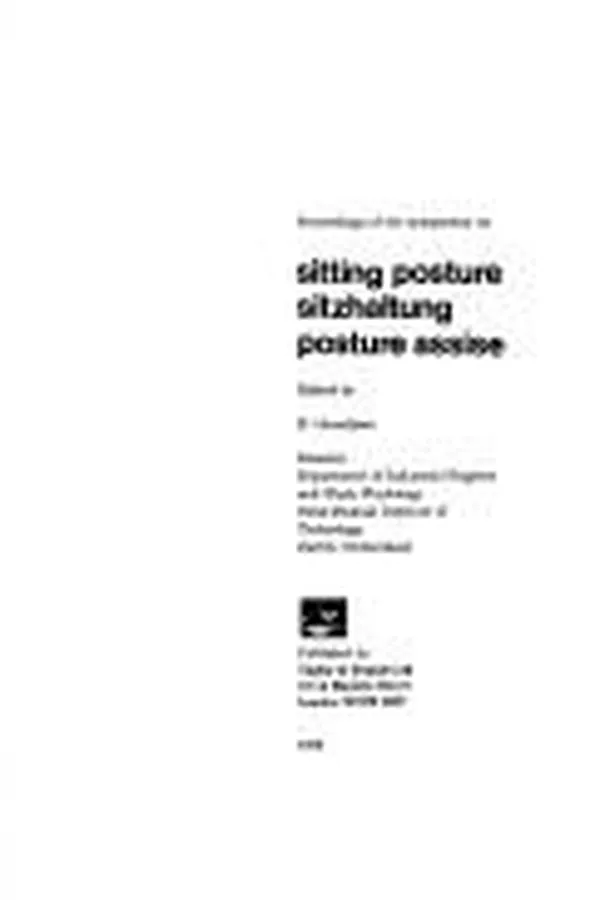 Capa de Proceedings of the Symposium on Sitting Posture--Sitzhaltung--posture assise