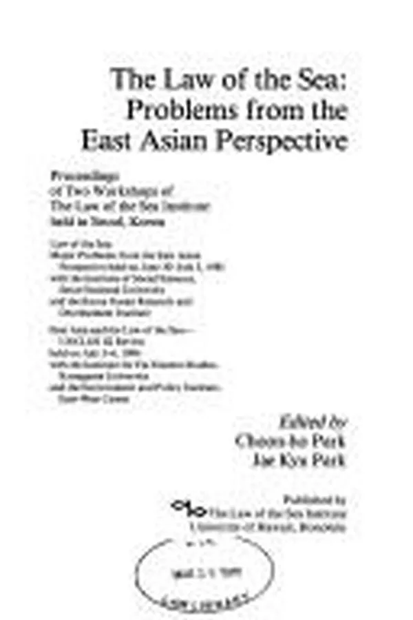 Capa de The Law of the Sea: Problems from the East Asian Perspective