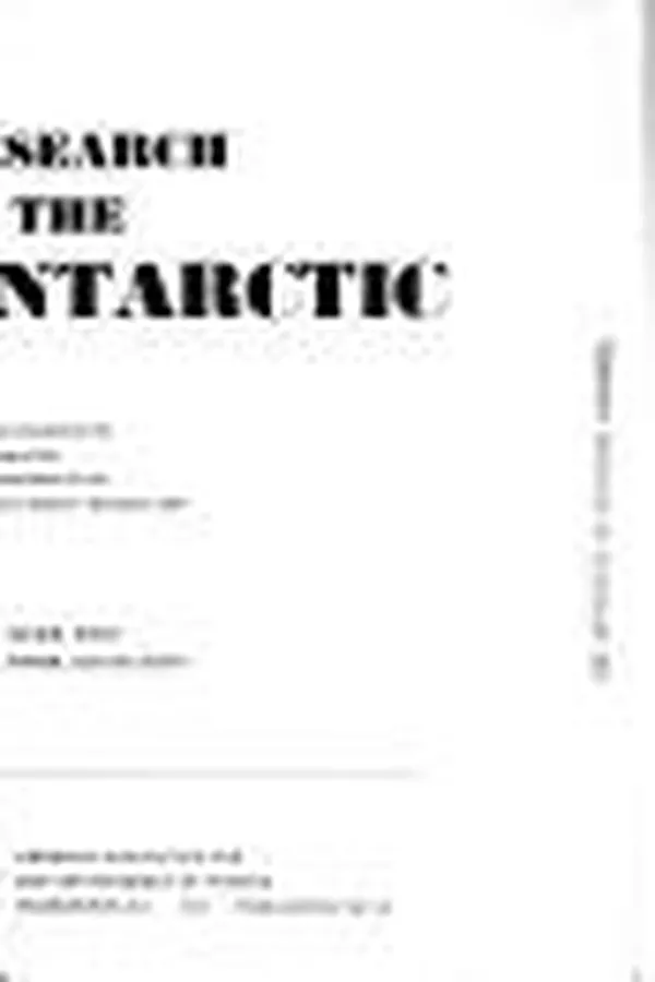 Capa de Research in the Antarctic