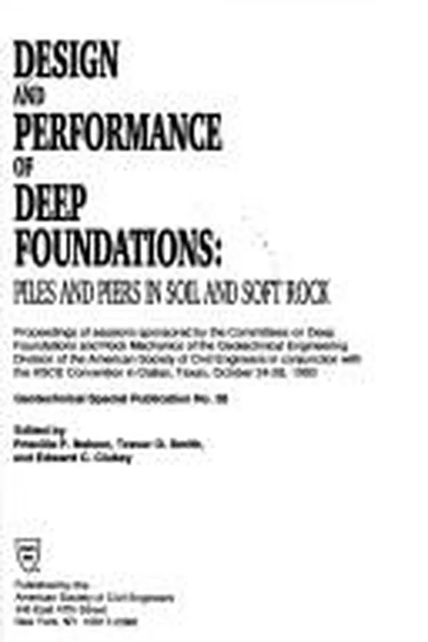Capa de Design and performance of deep foundations