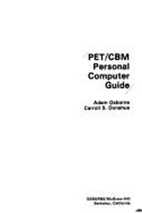 Capa de PET / CBM personal computer guide