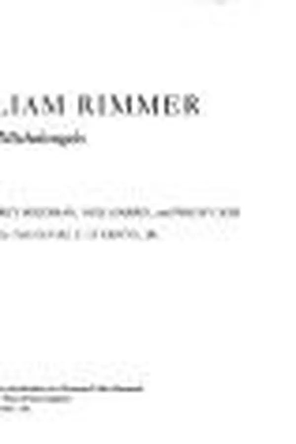 Capa de William Rimmer, a Yankee Michelangelo